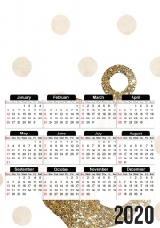 Calendrier Glitter Anchor and dots in gold