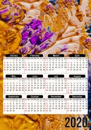 Calendrier Gold and Purple Paint