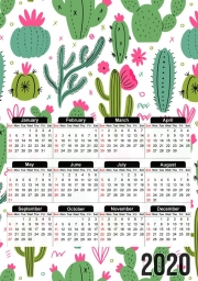 Calendrier Minimalist pattern with cactus plants