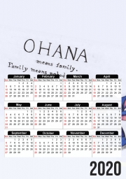 Calendrier Ohana signifie famille