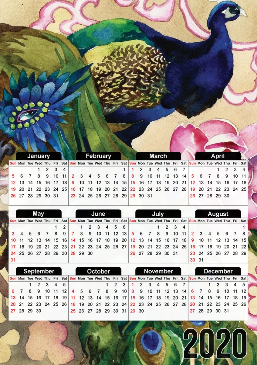 Calendrier Paon