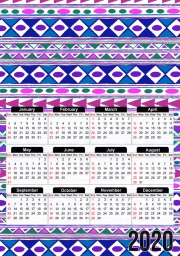 Calendrier Tribalfest pink and purple aztec