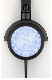 Casque Audio Bohemian Flower Mandala in Blue