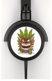 Casque Audio Tiki mask cannabis weed smoking