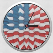 Horloge Murale 3D Poly USA flag
