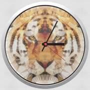 Horloge Murale Tigre Abstrait Fractal