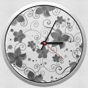 Horloge Murale Black Flower