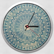 Horloge Murale Blue Organic boho mandala
