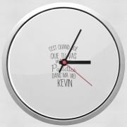 Horloge Murale C'est quand que tu vas mettre des paillettes dans ma vie Kevin - Prénom à personnaliser