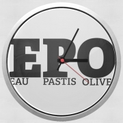 Horloge Murale EPO Eau Pastis Olive