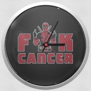 Horloge Murale Fuck Cancer With Deadpool