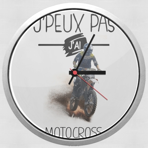 Horloge Murale Je peux pas j'ai motocross