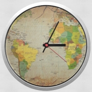 Horloge Murale mappemonde planisphère