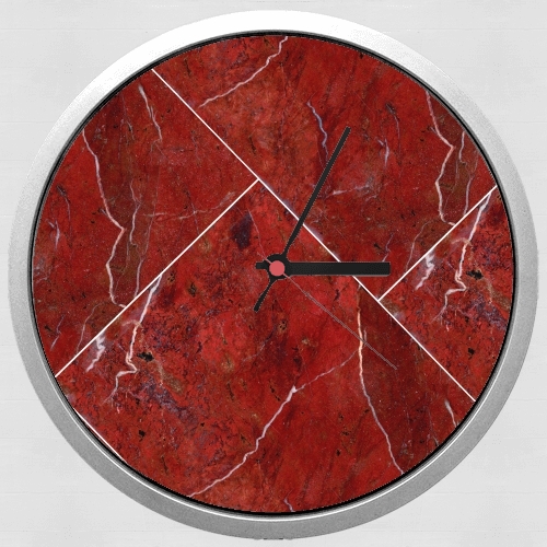 Horloge Murale Minimal Marble Red