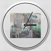 Horloge Murale New York City II [green]