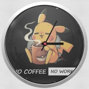 Horloge Murale Pikachu Coffee Addict