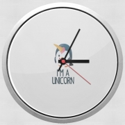 Horloge Murale Pingouin wants to be unicorn