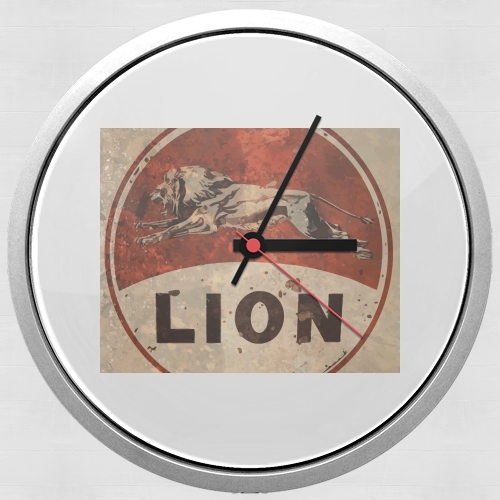Horloge Murale Vintage Gas Station Lion