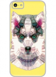 Coque Iphone 5C Transparente abstract husky puppy