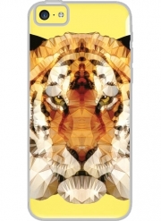 Coque Iphone 5C Transparente Tigre Abstrait Fractal