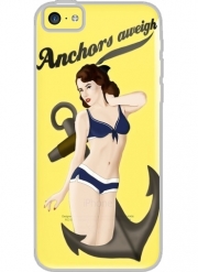 Coque Iphone 5C Transparente Anchors Aweigh - Classic Pin Up