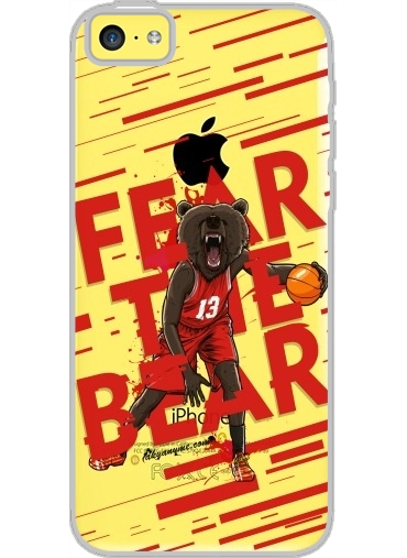 Coque Iphone 5C Transparente Beasts Collection: Fear the Bear