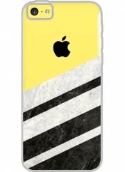 Coque Iphone 5C Transparente Black Striped Marble