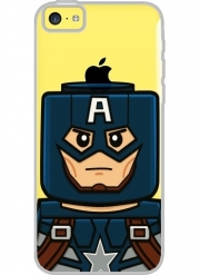 Coque Iphone 5C Transparente Bricks Captain America