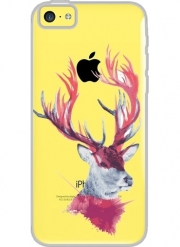Coque Iphone 5C Transparente Deer paint