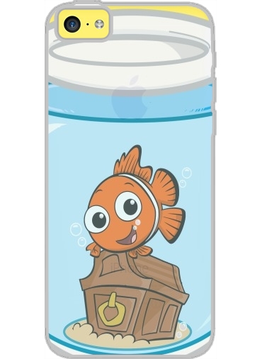 Coque Iphone 5C Transparente Fishtank Project - Nemo