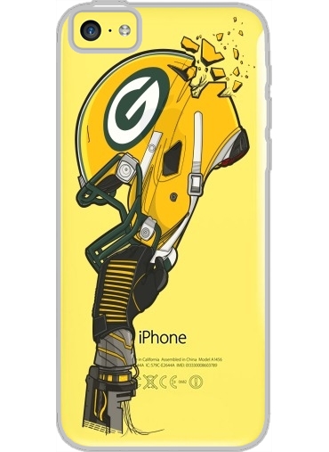 Coque Iphone 5C Transparente Football Helmets Green Bay