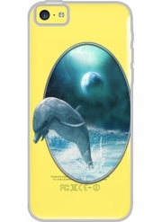 Coque Iphone 5C Transparente Freedom Of Dolphins