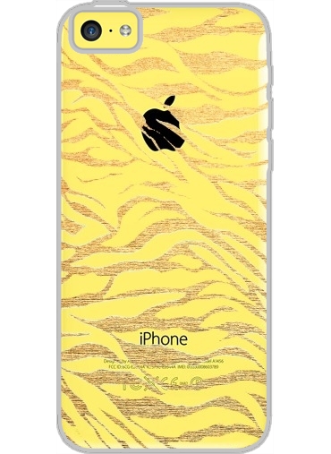 Coque Iphone 5C Transparente GOLD OCEANDRIVE