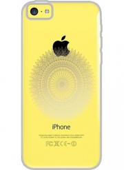 Coque Iphone 5C Transparente GOLDEN SUN MANDALA