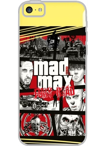Coque Iphone 5C Transparente Mashup GTA Mad Max Fury Road