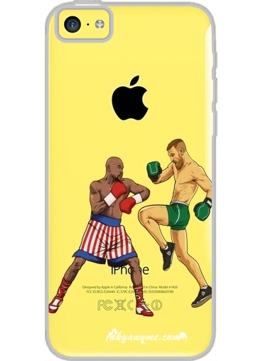 Coque Iphone 5C Transparente Mayweather vs McGregor