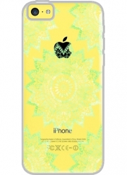 Coque Iphone 5C Transparente Mint Bohemian Flower Mandala