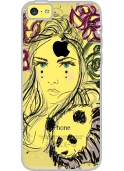 Coque Iphone 5C Transparente Miss Mime