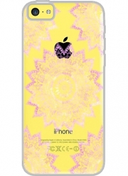 Coque Iphone 5C Transparente Pink Bohemian Boho Mandala