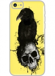 Coque Iphone 5C Transparente Raven and Skull