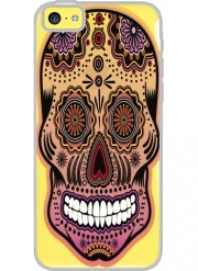 Coque Iphone 5C Transparente sugar skull , multicolor