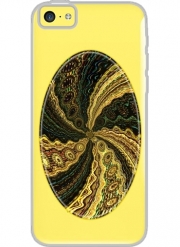 Coque Iphone 5C Transparente Twirl and Twist black and gold
