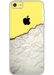 Coque Iphone 5C Transparente Wooden Crumbled Paper