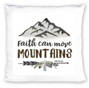 Coussin Catholique - Faith can move montains Matt 17v20 Bible