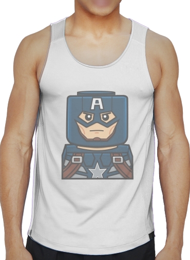Débardeur Homme Bricks Captain America