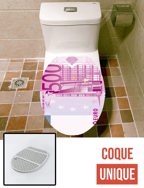 Housse de toilette - Décoration abattant wc Billet 500 Euros