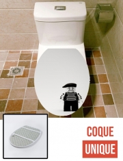 Housse de toilette - Décoration abattant wc Vie de mime