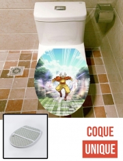 Housse de toilette - Décoration abattant wc Aang Powerful