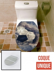 Housse de toilette - Décoration abattant wc Abstract Blue Grunge Soccer