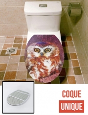 Housse de toilette - Décoration abattant wc Hiboux Abstrait